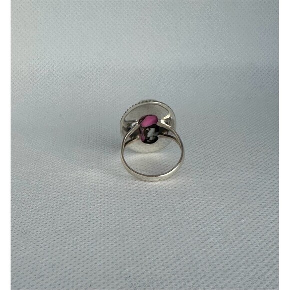 Ring Size 9 Cotton Candy Turquoise Oval Bezel Boho Statement - Picture 3 of 3